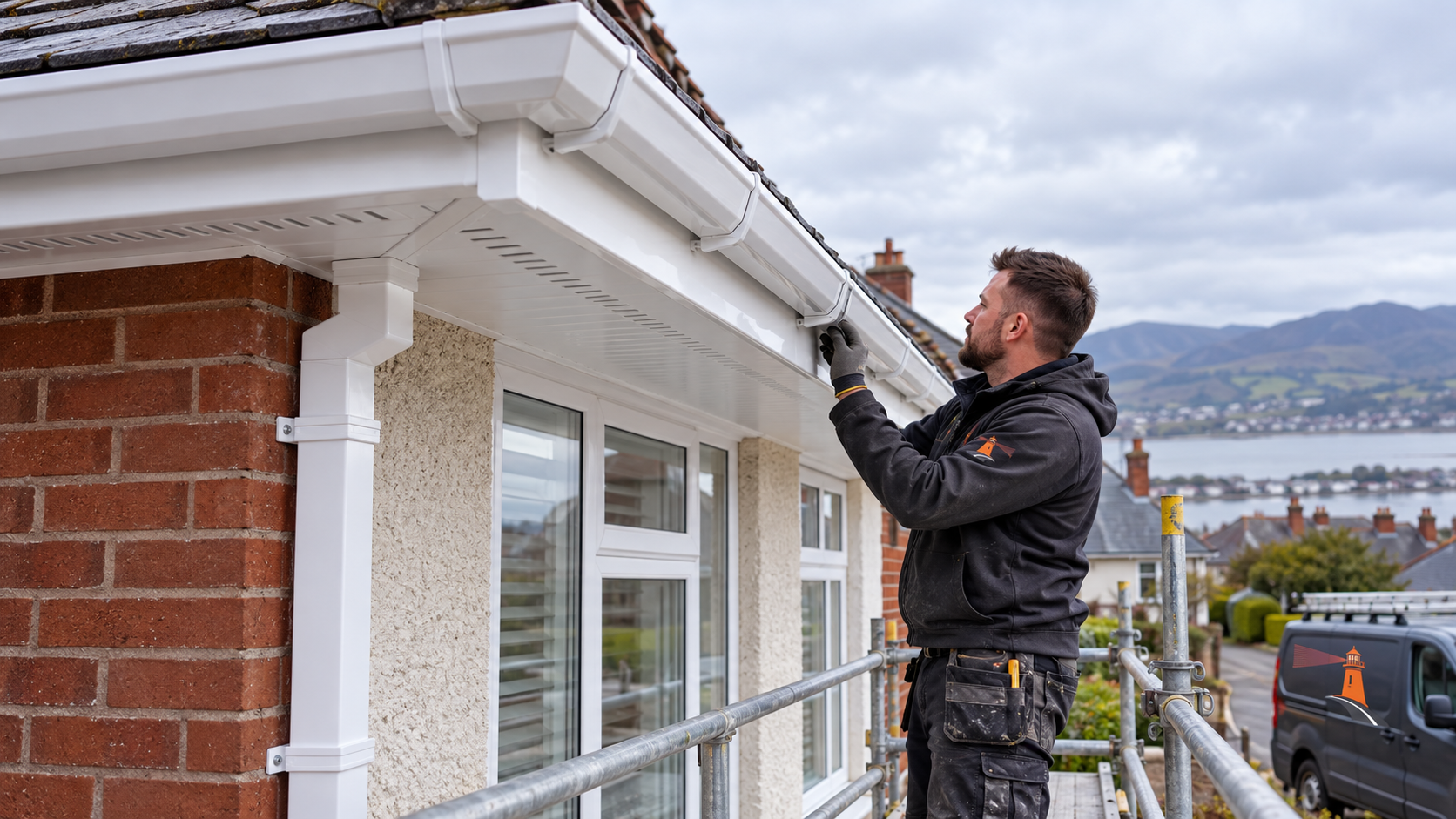 Guttering service and finish detail
